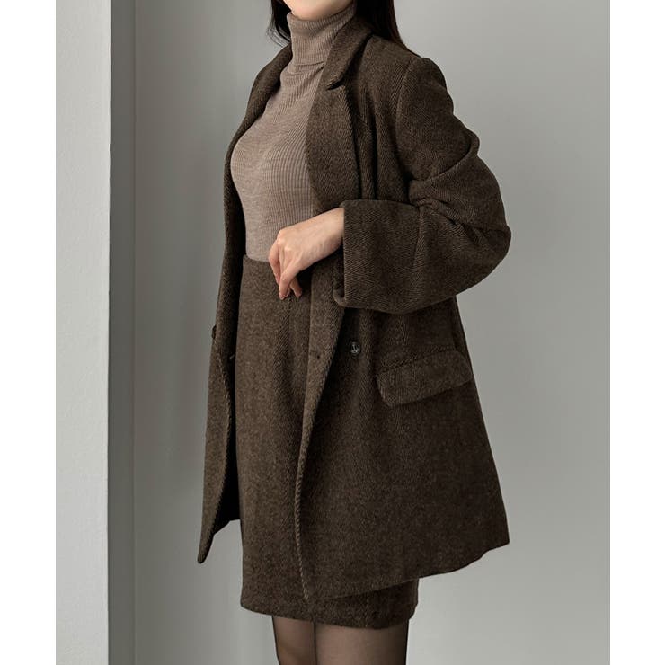 Louere ヘリンボーンテーラードジャケット＋ミニスカートSET | Louere | 詳細画像9 