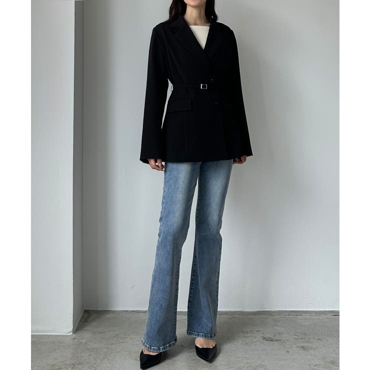 Louere ベルト付きウエストシェイプジャケット | Louere | 詳細画像11 