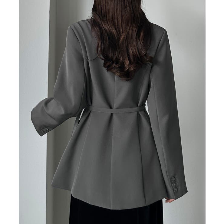 Louere ベルト付きウエストシェイプジャケット | Louere | 詳細画像13 