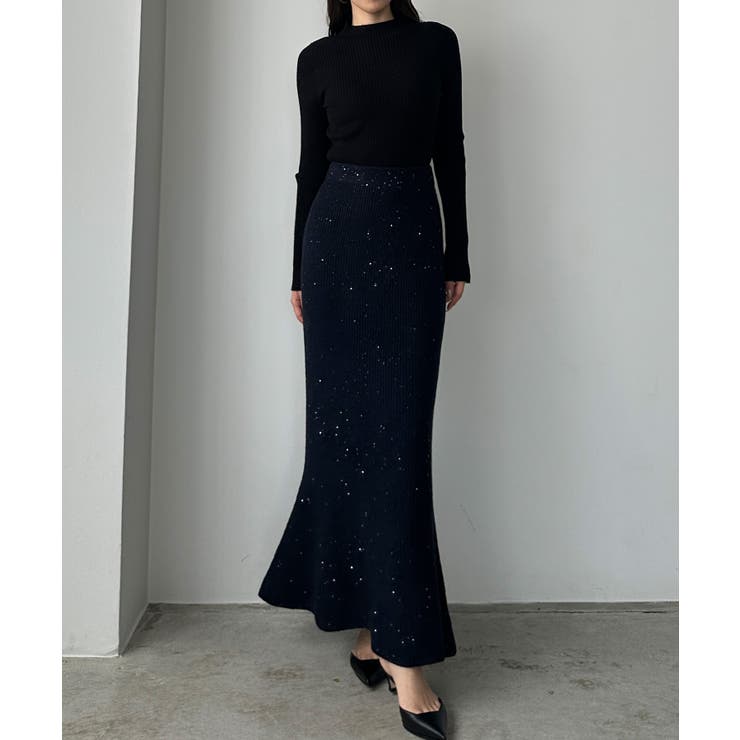 Louere スパンコールマーメイドニットスカート | Louere | 詳細画像11 
