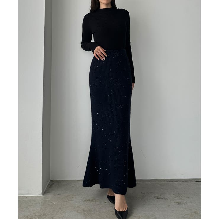 Louere スパンコールマーメイドニットスカート | Louere | 詳細画像13 