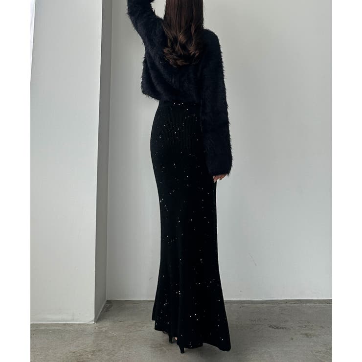 Louere スパンコールマーメイドニットスカート | Louere | 詳細画像5 