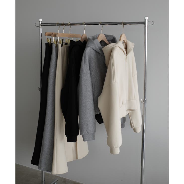 Louere 裏起毛スウェットショートパーカー+スリットマーメイドスカートSET | Louere | 詳細画像24 