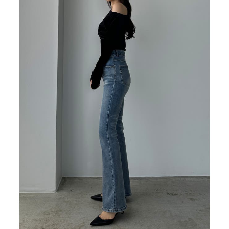 Louere ワンショルドレープベロアトップス | Louere | 詳細画像4 