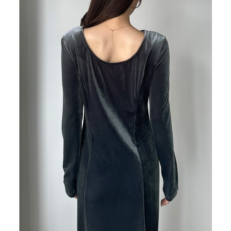 Louere 前後2wayベロアセミフレアワンピース(薄手、裏地無し) | Louere | 詳細画像18