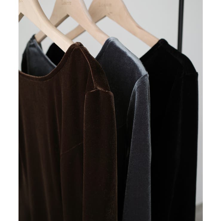 Louere 前後2wayベロアセミフレアワンピース(薄手、裏地無し) | Louere | 詳細画像19