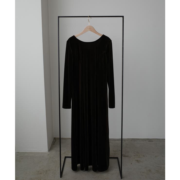 Louere 前後2wayベロアセミフレアワンピース(薄手、裏地無し) | Louere | 詳細画像21