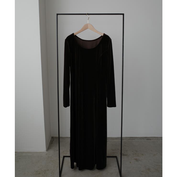 Louere 前後2wayベロアセミフレアワンピース(薄手、裏地無し) | Louere | 詳細画像22