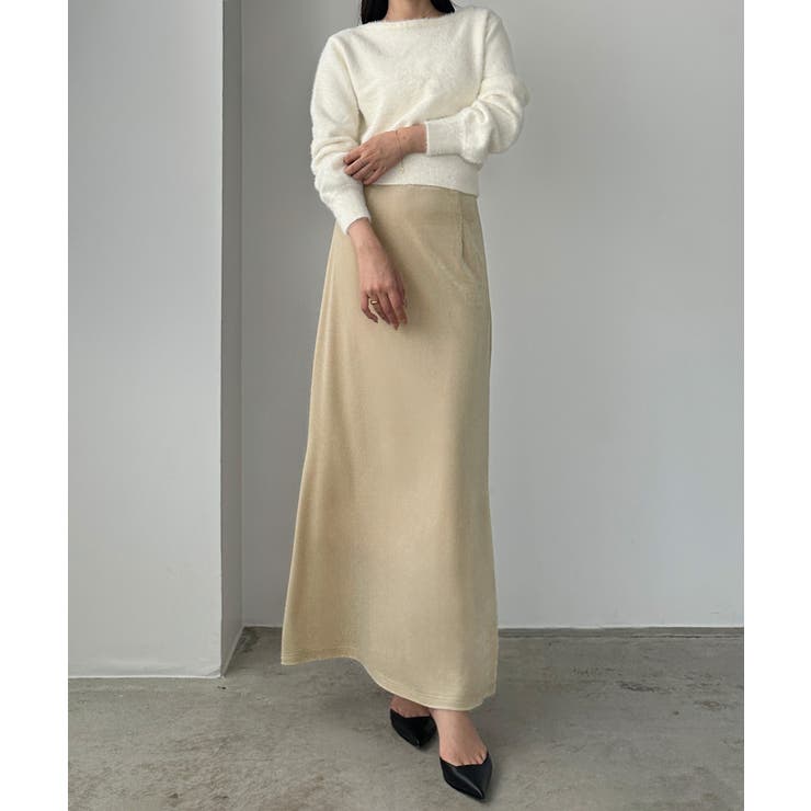 Louere ハイウエストべロアナロースカート | Louere | 詳細画像11 