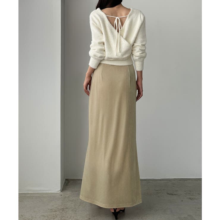 Louere ハイウエストべロアナロースカート[品番：AMTW0012557]｜Louere
