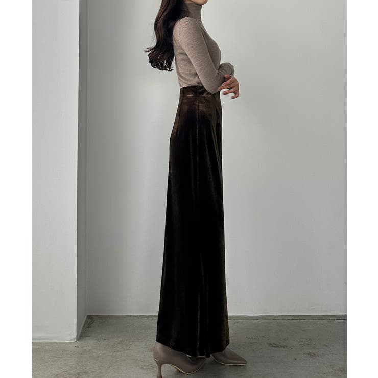 Louere ハイウエストべロアナロースカート | Louere | 詳細画像8 