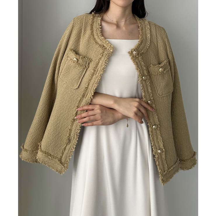 Louere ウエストシェイプラメツイードジャケット | Louere | 詳細画像11 