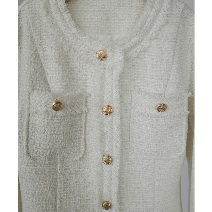 Louere ウエストシェイプラメツイードジャケット | Louere | 詳細画像18 