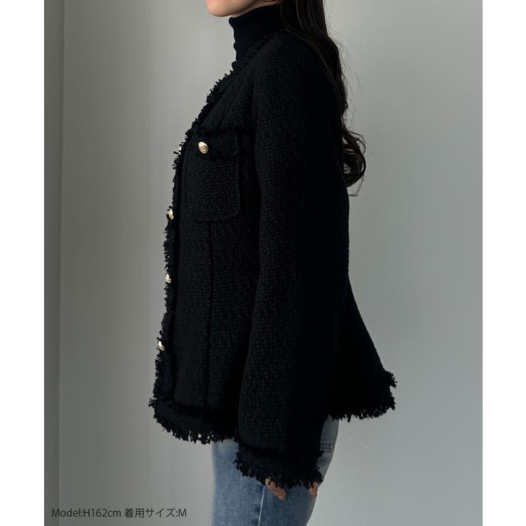 Louere ウエストシェイプラメツイードジャケット | Louere | 詳細画像2 