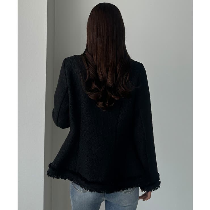 Louere ウエストシェイプラメツイードジャケット | Louere | 詳細画像4 