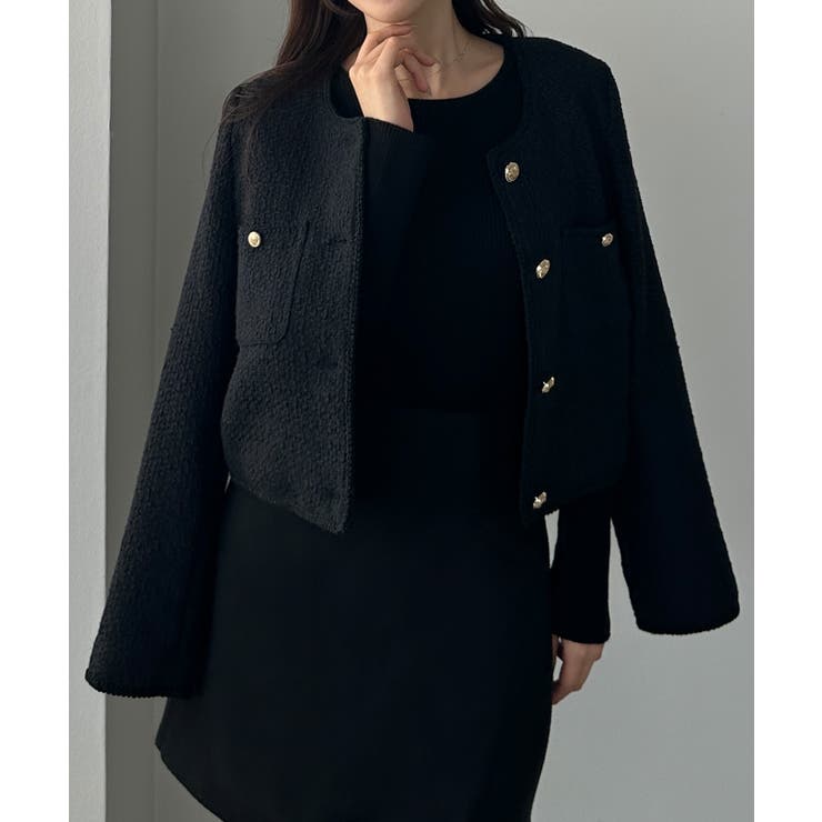 Louere 配色ラメツイードジャケット | Louere | 詳細画像10