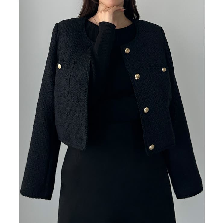 Louere 配色ラメツイードジャケット | Louere | 詳細画像11