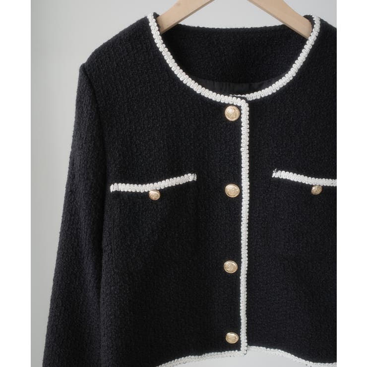 Louere 配色ラメツイードジャケット | Louere | 詳細画像19