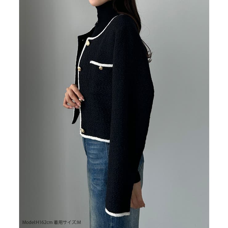 Louere 配色ラメツイードジャケット | Louere | 詳細画像2