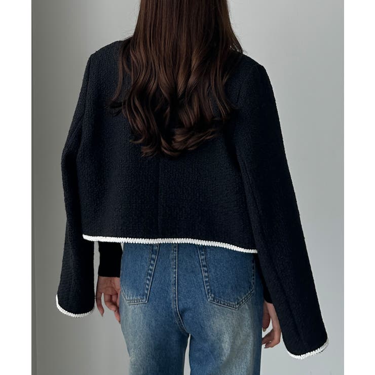 Louere 配色ラメツイードジャケット | Louere | 詳細画像4