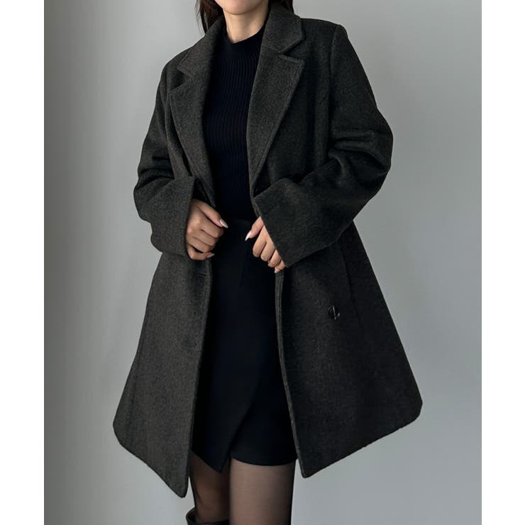 Louere ミドル丈ウエストシェイプフレアコート | Louere | 詳細画像11