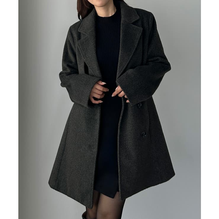 Louere ミドル丈ウエストシェイプフレアコート | Louere | 詳細画像12