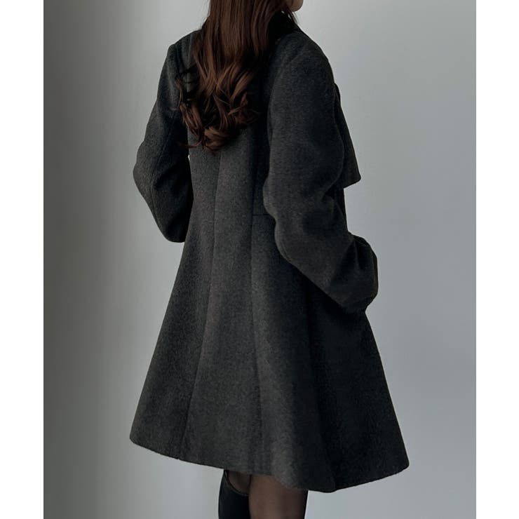 Louere ミドル丈ウエストシェイプフレアコート | Louere | 詳細画像13