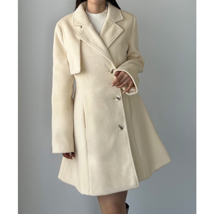 Louere ミドル丈ウエストシェイプフレアコート | Louere | 詳細画像5