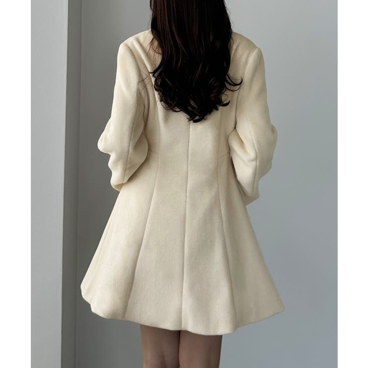 Louere ミドル丈ウエストシェイプフレアコート | Louere | 詳細画像7