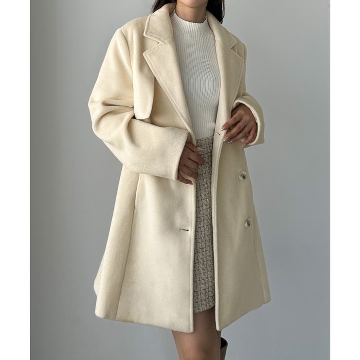 Louere ミドル丈ウエストシェイプフレアコート | Louere | 詳細画像8