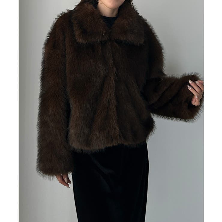 Louere 2wayカラーフェイクファーショートコート | Louere | 詳細画像11 