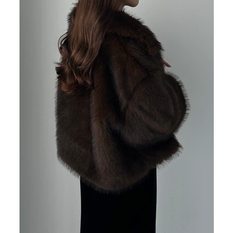 Louere 2wayカラーフェイクファーショートコート | Louere | 詳細画像12 