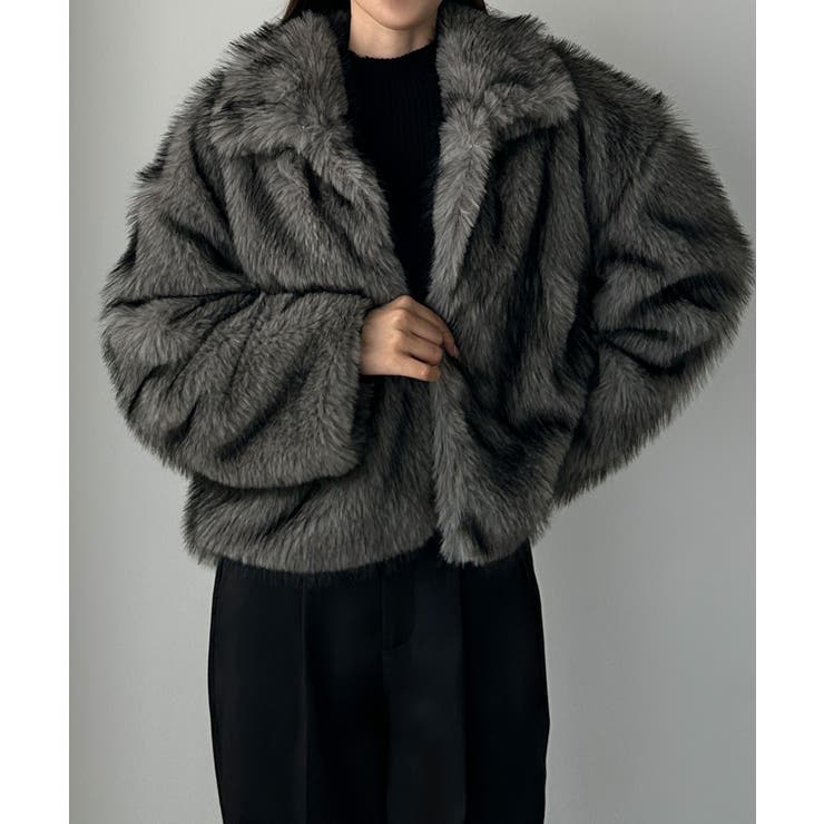 Louere 2wayカラーフェイクファーショートコート | Louere | 詳細画像18 