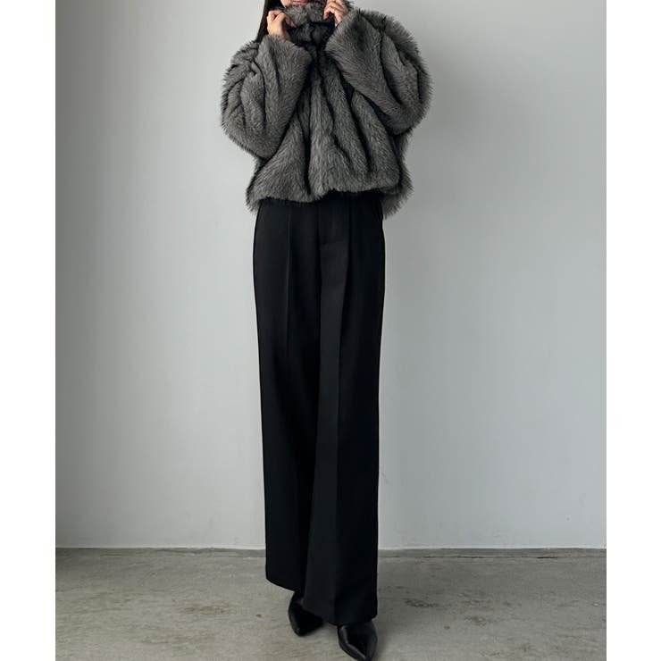 Louere 2wayカラーフェイクファーショートコート | Louere | 詳細画像20 