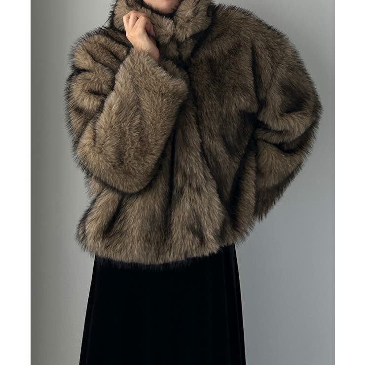 Louere 2wayカラーフェイクファーショートコート | Louere | 詳細画像5 