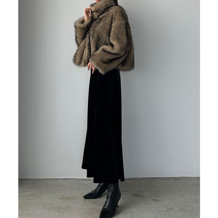 Louere 2wayカラーフェイクファーショートコート | Louere | 詳細画像6 