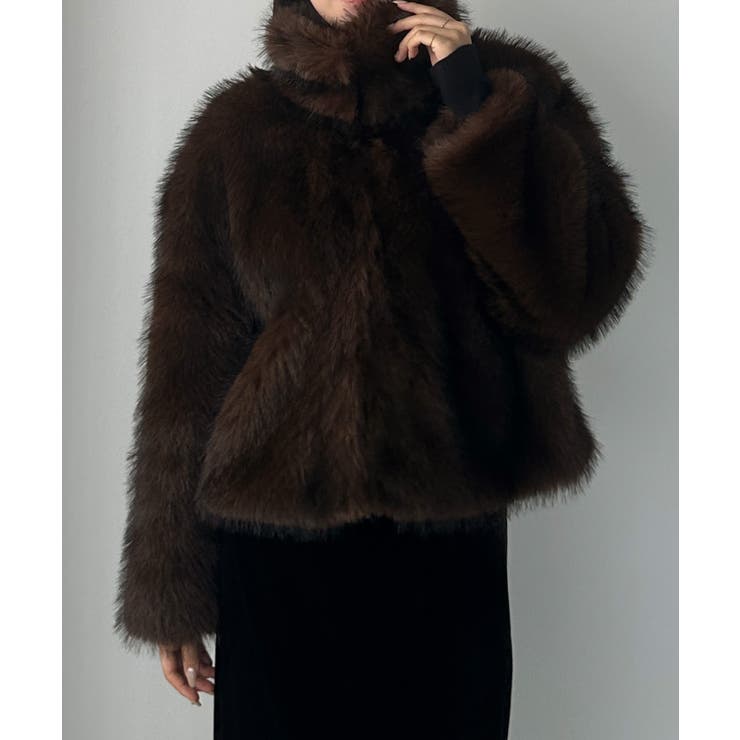 Louere 2wayカラーフェイクファーショートコート | Louere | 詳細画像8 