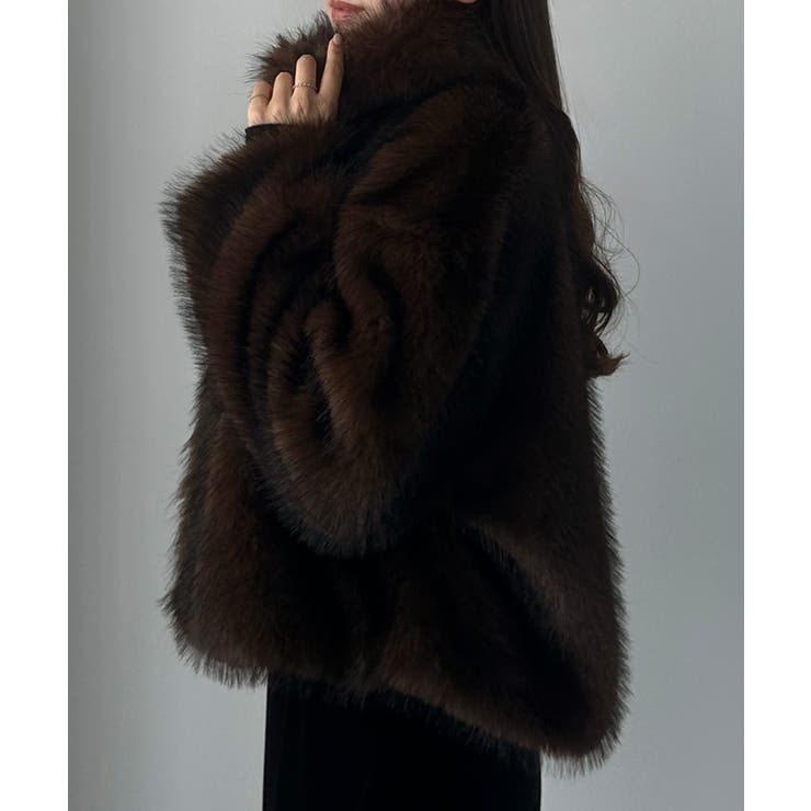 Louere 2wayカラーフェイクファーショートコート | Louere | 詳細画像9 