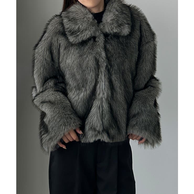 Louere 2wayカラーフェイクファーショートコート | Louere | 詳細画像15 