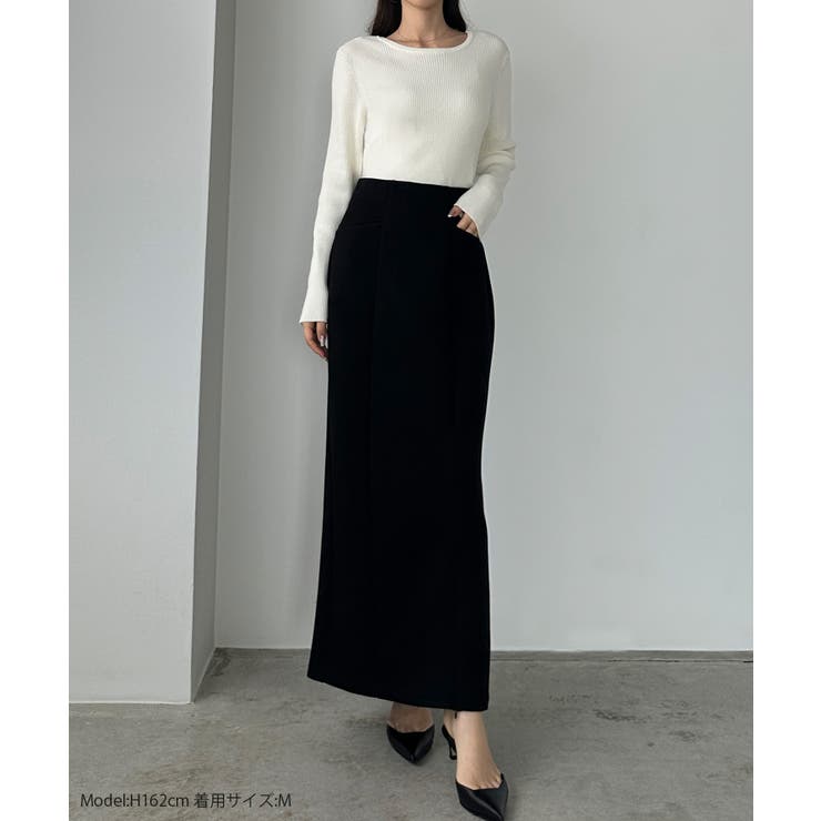 Louere ポケットデザインファスナースリットIラインポンチスカート | Louere | 詳細画像2 