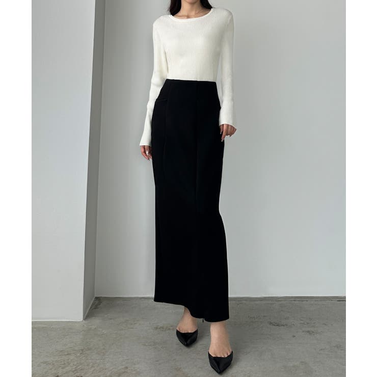 Louere ポケットデザインファスナースリットIラインポンチスカート | Louere | 詳細画像4 