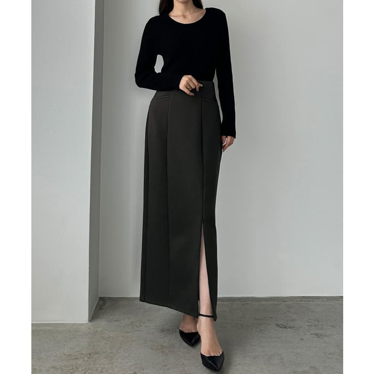 Louere ポケットデザインファスナースリットIラインポンチスカート | Louere | 詳細画像5 