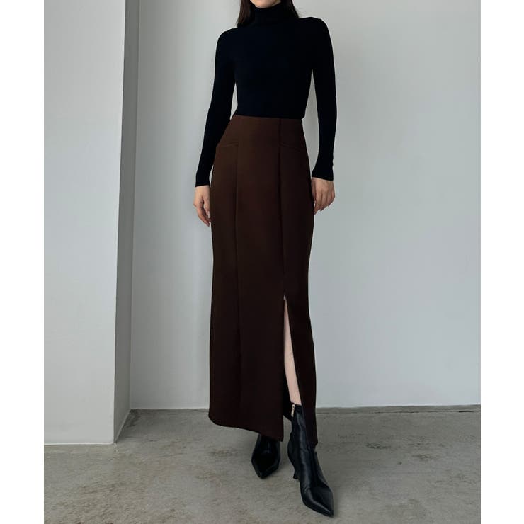 Louere ポケットデザインファスナースリットIラインポンチスカート | Louere | 詳細画像9 