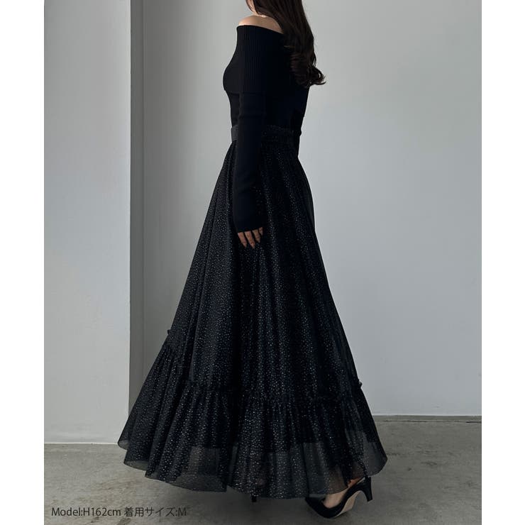 Louere ラメフレアチュールスカート | Louere | 詳細画像2 