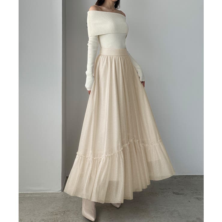 Louere ラメフレアチュールスカート | Louere | 詳細画像7 