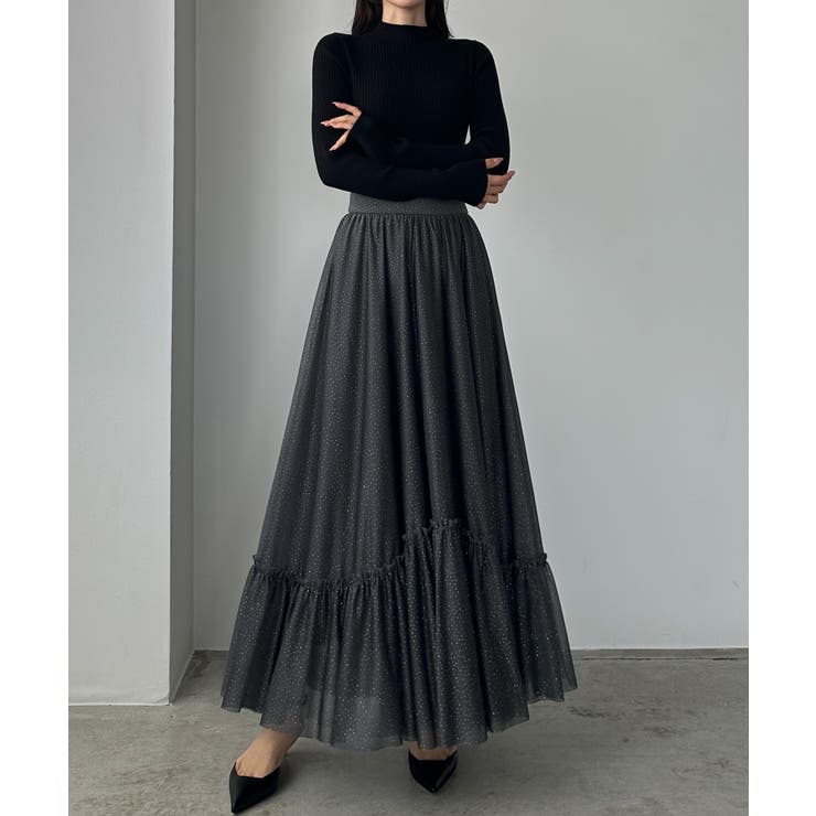 Louere ラメフレアチュールスカート | Louere | 詳細画像9 