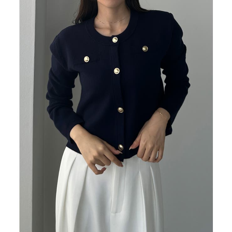 Louere ゴールドボタンニットカーディガン | Louere | 詳細画像6 