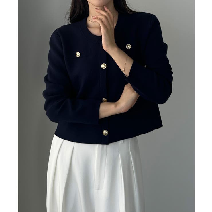 Louere ゴールドボタンニットカーディガン | Louere | 詳細画像7 