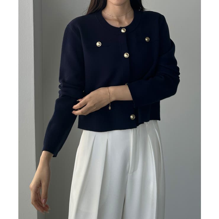 Louere ゴールドボタンニットカーディガン | Louere | 詳細画像8 