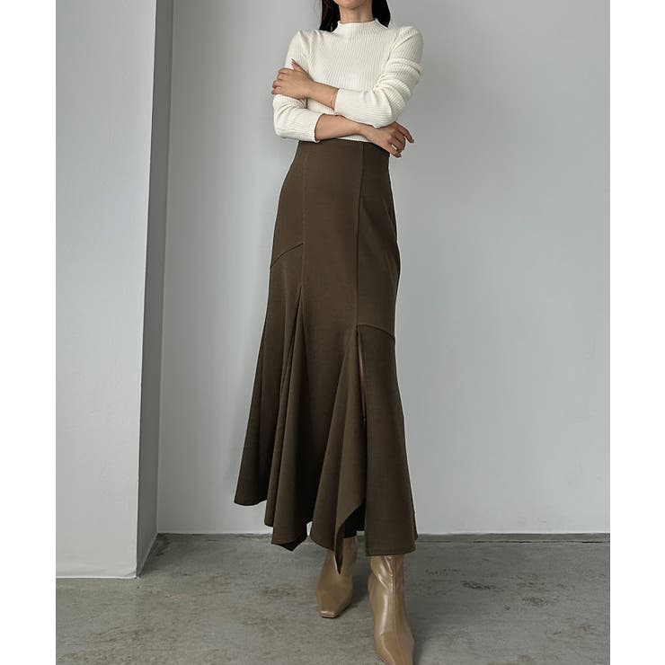 Louere ウォームイレヘム深スリットハイウエストマーメイドスカート | Louere | 詳細画像3